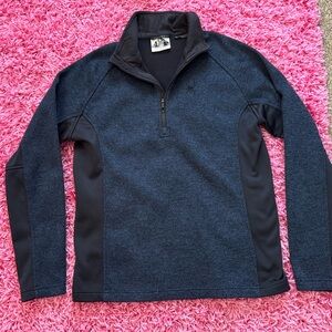 Men's Navy quarter-zip Sweater with black accents